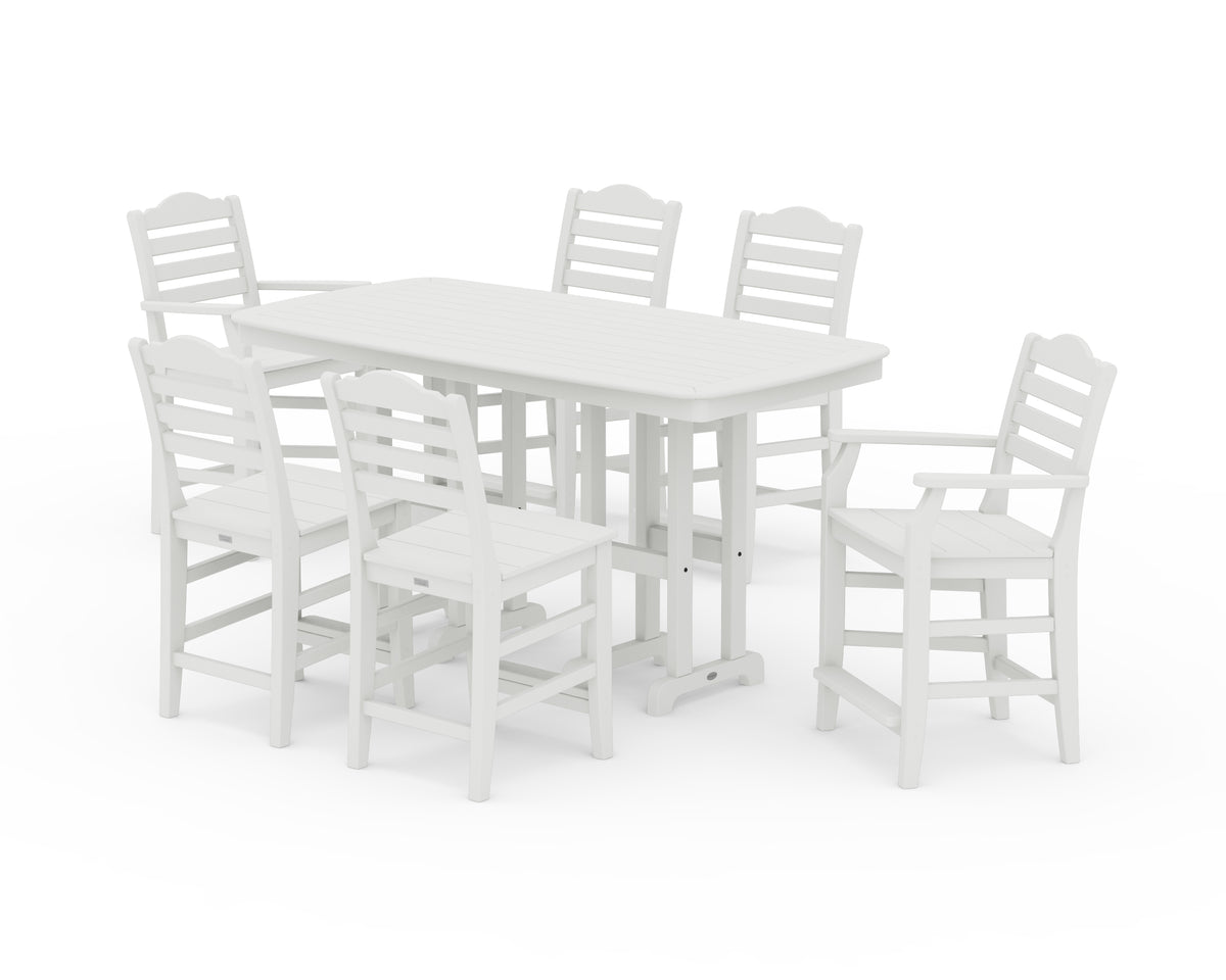 POLYWOOD Savannah 7-Piece Counter Set in Vintage White