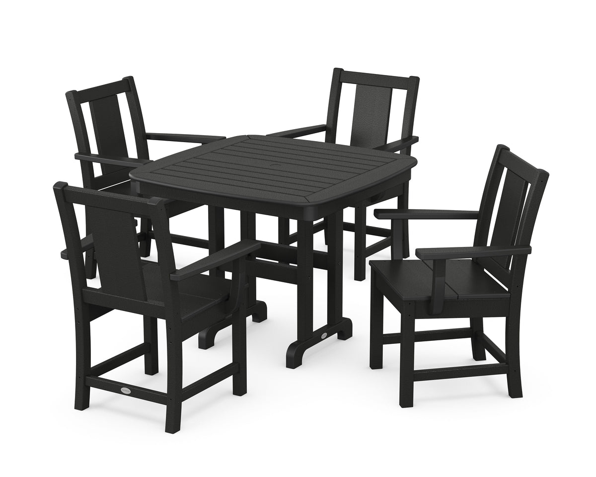 POLYWOOD Prairie 5-Piece Dining Set in Black
