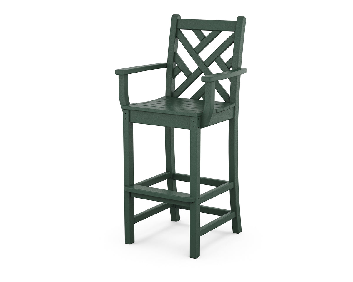 POLYWOOD Chippendale Bar Arm Chair in Green