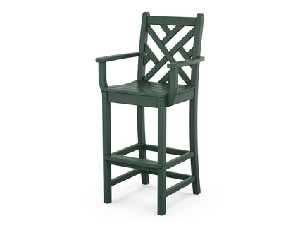 POLYWOOD Chippendale Bar Arm Chair in Green