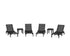 POLYWOOD Captain Chaise 6-Piece Set in Black