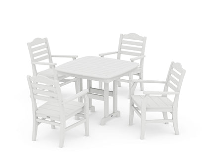 POLYWOOD Savannah 5-Piece Dining Set in Vintage White