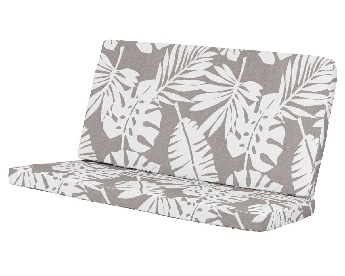 POLYWOOD Modern Loveseat Cushion in Leaf Grey Mist