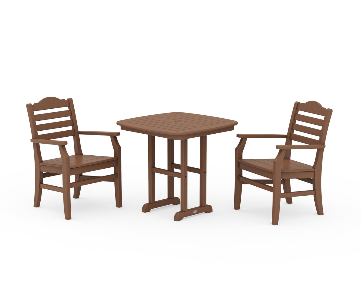 POLYWOOD Savannah 3-Piece Dining Set in Teak