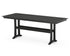 POLYWOOD Farmhouse Trestle 38" x 96" Counter Table in Black