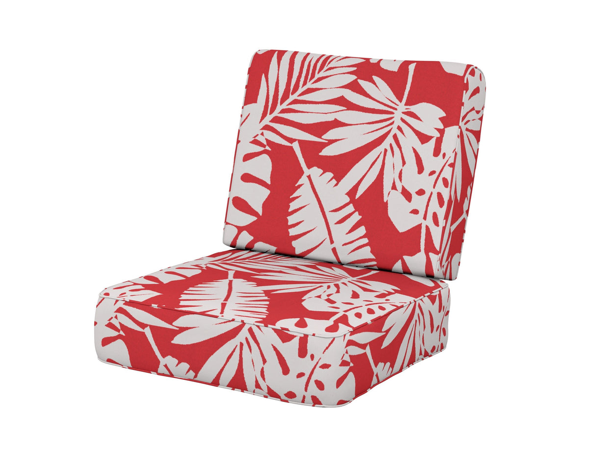 POLYWOOD Ateeva Harbour Seat and Back Cushion in Leaf Crimson