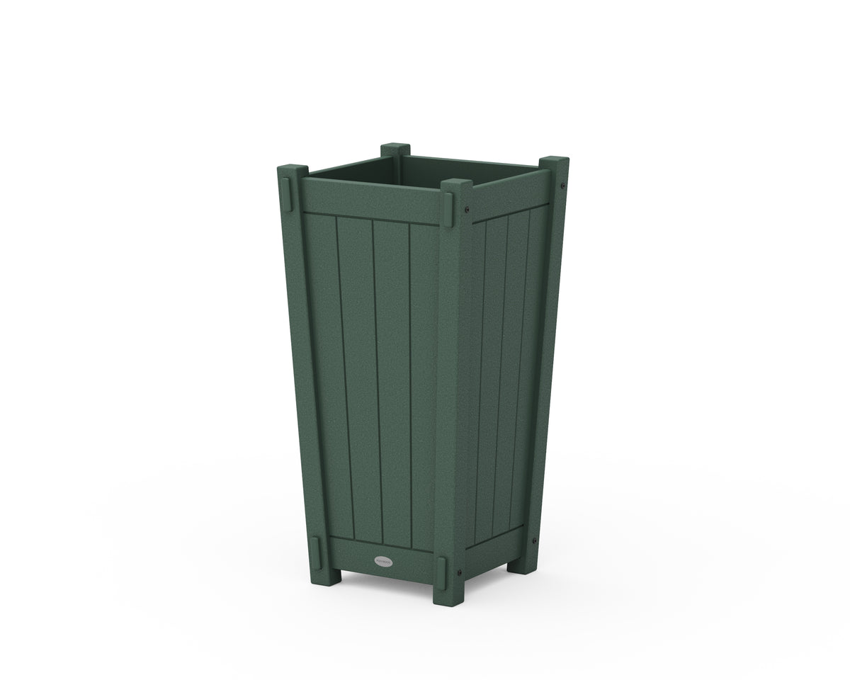 POLYWOOD Vineyard Tapered Square Planter Box in Green