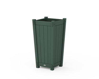 POLYWOOD Vineyard Tapered Square Planter Box in Green