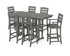 POLYWOOD Lakeside 7-Piece Bar Set in Slate Grey