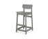 POLYWOOD Modern Studio Urban Lowback Bar Chair in Slate Grey