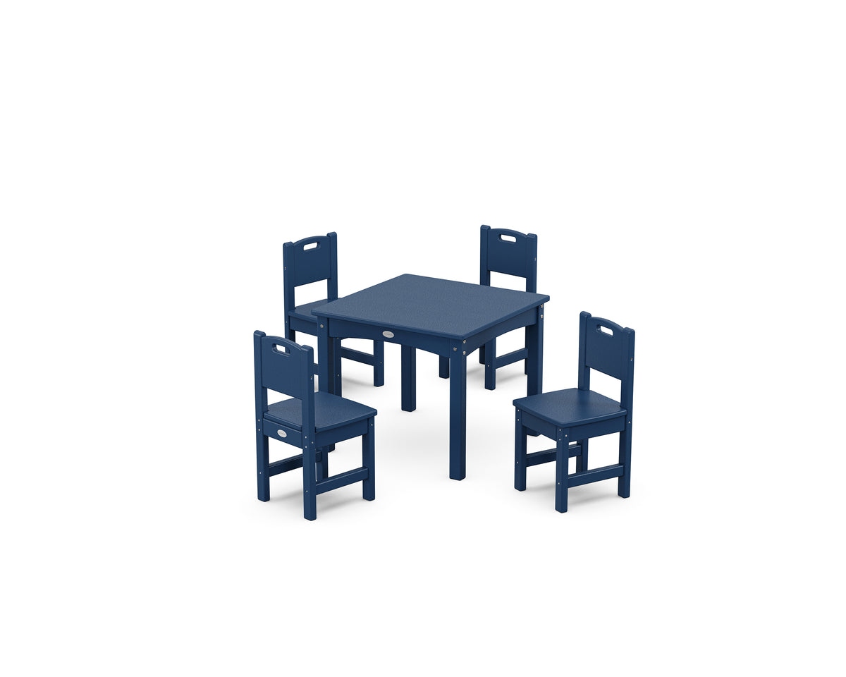 POLYWOOD Toddler 5-Piece Dining Set in Navy