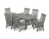 POLYWOOD Acadia Arm Chair 7-Piece Dining Set in Slate Grey