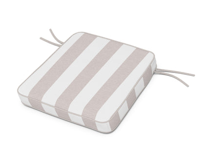 POLYWOOD Acadia Dining Arm Seat Cushion in Cabana Stripe Dune Burlap