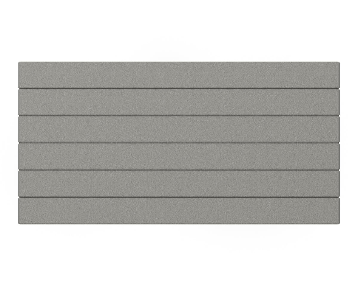 Top view of the POLYWOOD Club Coffee Table in Slate Grey showing its slatted top