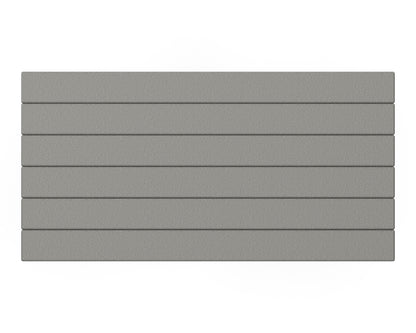 Top view of the POLYWOOD Club Coffee Table in Slate Grey showing its slatted top
