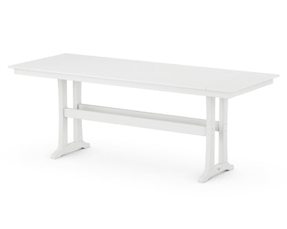 POLYWOOD Farmhouse Trestle 38" x 96" Counter Table in White