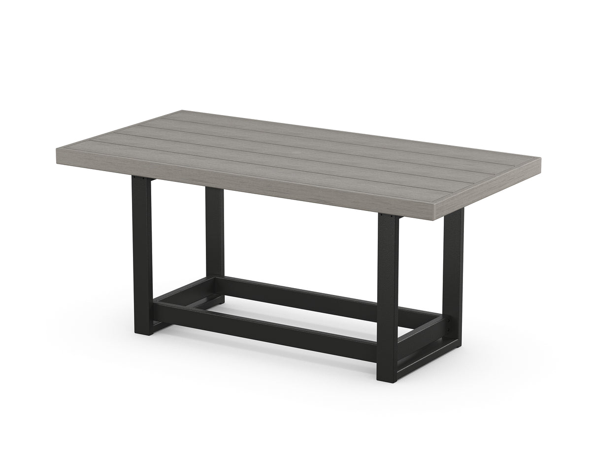 POLYWOOD EDGE 40" x 78" Counter Table in Black / Driftwood
