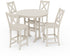 POLYWOOD Braxton 5-Piece Nautical Trestle Arm Chair Bar Set in Sand