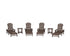 POLYWOOD South Beach Chaise 6-Piece Set in Mahogany