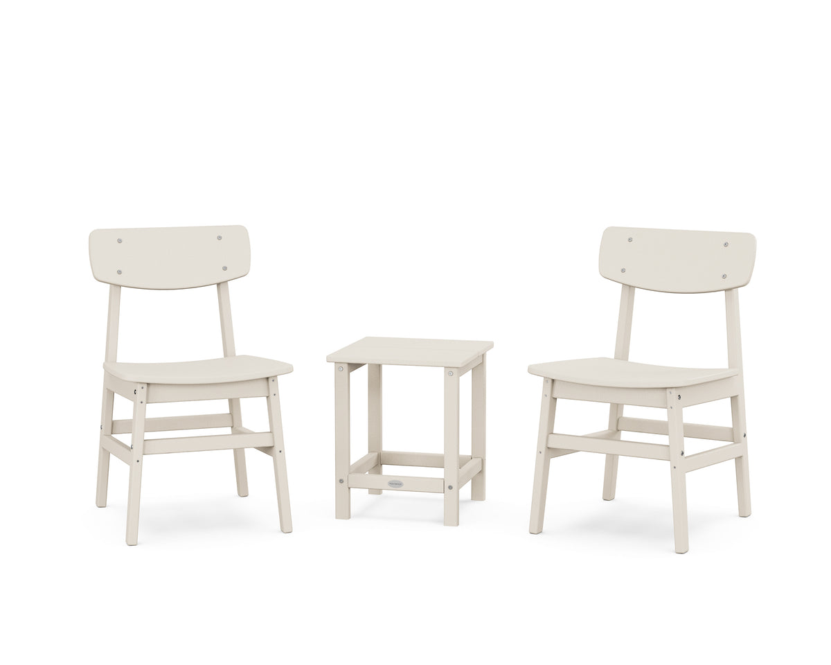 POLYWOOD Modern Studio Urban Chair 3-Piece Seating Set in Sand