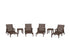 POLYWOOD Captain Chaise 6-Piece Set with Arms in Mahogany