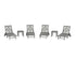 POLYWOOD Wovendale 6-Piece Chaise Set with Wheels in Slate Grey