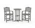 POLYWOOD Savannah 3-Piece Farmhouse Counter Set in Slate Grey