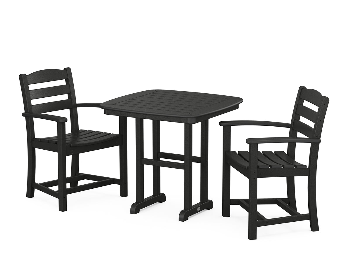 POLYWOOD La Casa Café 3-Piece Dining Set in Black