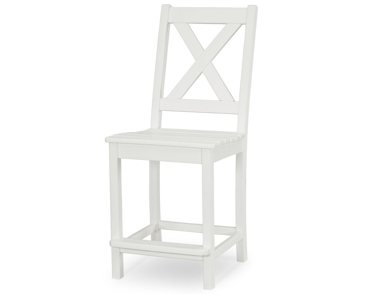 POLYWOOD Braxton Counter Side Chair in White