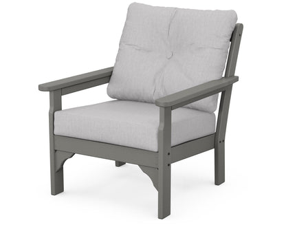 POLYWOOD Vineyard Deep Seating Chair in Slate Grey / Granite