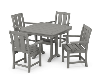 POLYWOOD Mission 5-Piece Dining Set with Trestle Legs in Slate Grey