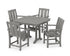 POLYWOOD Mission 5-Piece Dining Set with Trestle Legs in Slate Grey
