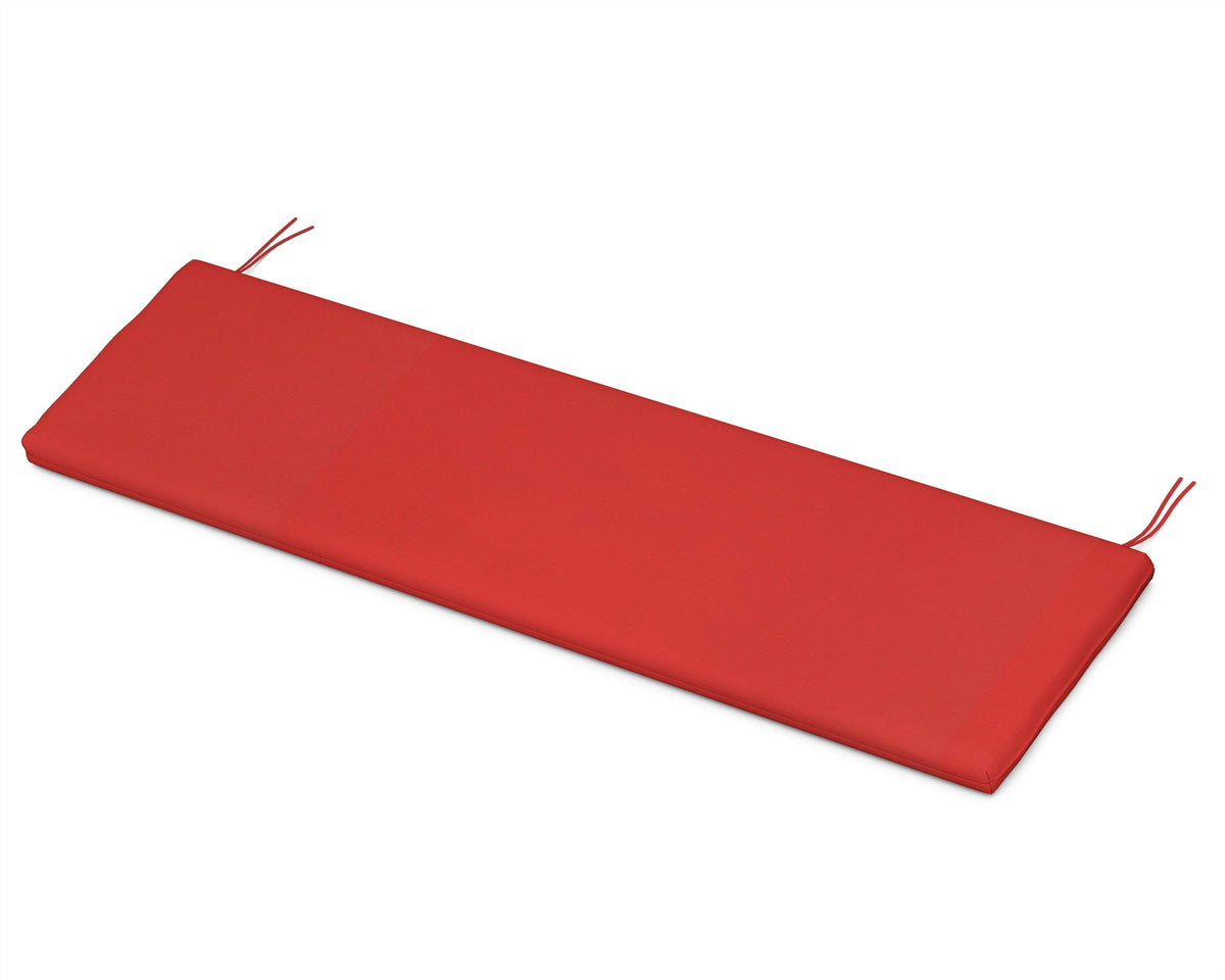 POLYWOOD Bench Seat Cushion - 17.5"D x 57.5"W x 2.5"H in Crimson Linen