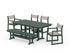 POLYWOOD EDGE Sling 6-Piece Farmhouse Dining Set in Green / Birch