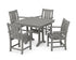 POLYWOOD Oxford 5-Piece Dining Set with Trestle Legs in Slate Grey