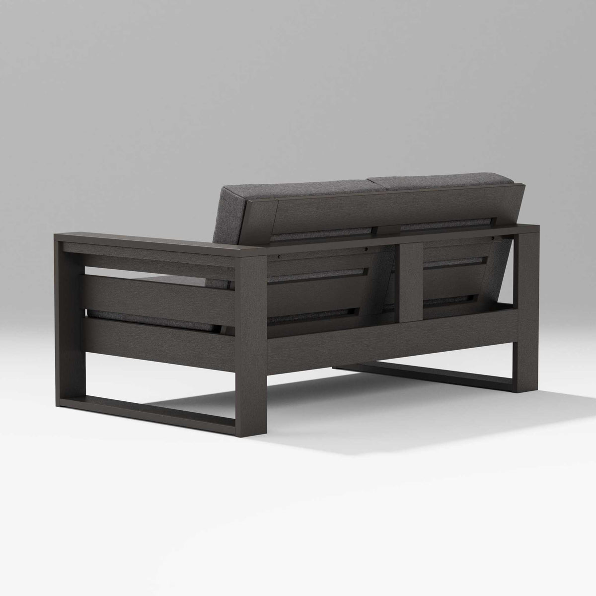 POLYWOOD Latitude Modular Right Arm Loveseat angle view