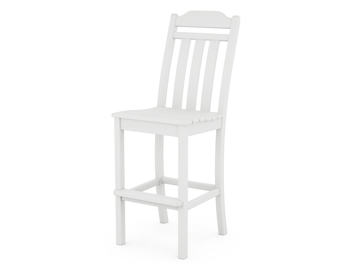 POLYWOOD Cottage Bar Side Chair in White