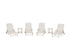POLYWOOD Nautical Chaise 6-Piece Set with Arms & Wheels in Sand