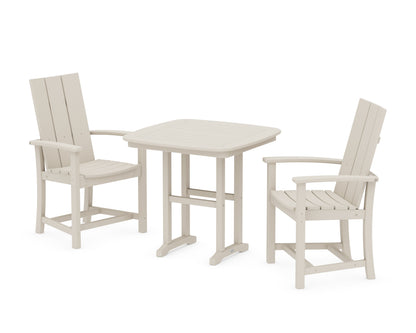 POLYWOOD Modern Adirondack 3-Piece Dining Set - 31" Table in Sand
