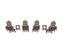 POLYWOOD Long Island Chaise 6-Piece Set in Mahogany