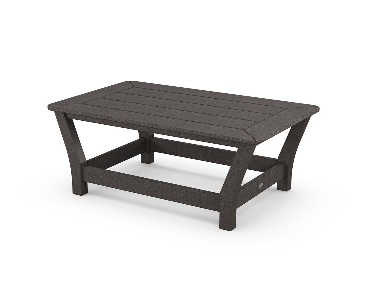 POLYWOOD Harbour Slat Coffee Table in Vintage Coffee