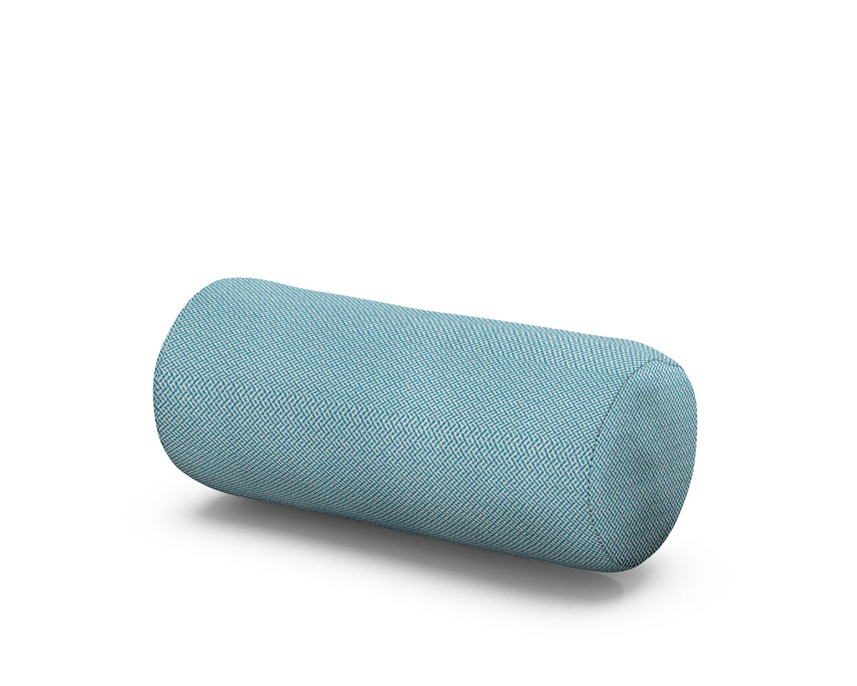 POLYWOOD Outdoor Bolster Pillow in Lattice Sky Blue