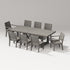 POLYWOOD PW Designer Series Latitude 9-Piece A-Frame Table Dining Set in Driftwood