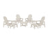 POLYWOOD Vineyard Grand Upright Adirondack 9-Piece Conversation Set in Sand