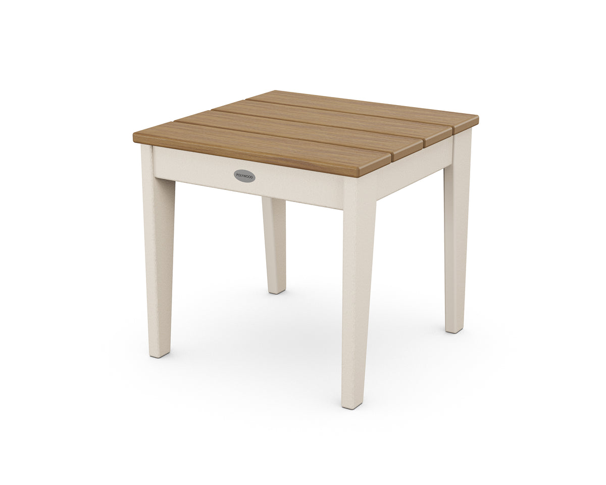 POLYWOOD Newport 18" Side Table in Sand / Natural