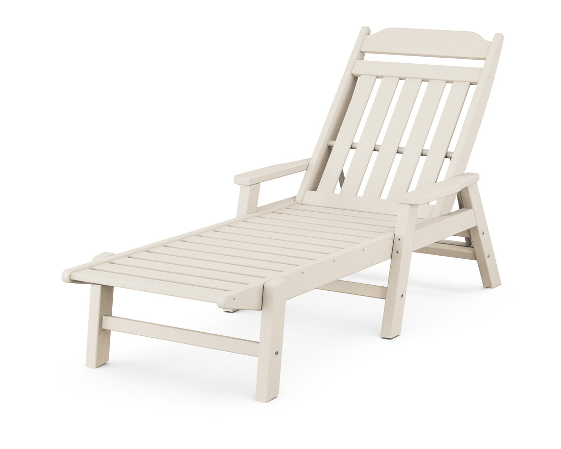 POLYWOOD Cottage Chaise with Arms in Sand