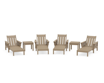 POLYWOOD Acadia 6-Piece Chaise Set in Vintage Sahara
