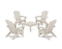 POLYWOOD 5-Piece Nautical Grand Adirondack Chair Conversation Group in Sand