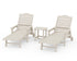 POLYWOOD Draper James Savannah 3-Piece Chaise Lounge Set in Sand