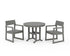 POLYWOOD EDGE 3-Piece Round Dining Set in Slate Grey